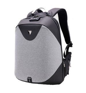ARCTIC HUNTER τσάντα πλάτης B00208 με θήκη laptop 15.6", λουκέτο TSA, 24L, γκρι