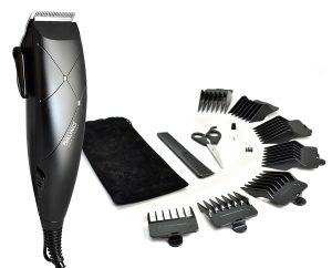 BRUNO BRN-0197 Σετ Κουρευτική Μηχανή Ρεύματος με εξαρτήματα και τσαντάκι, μαύρη